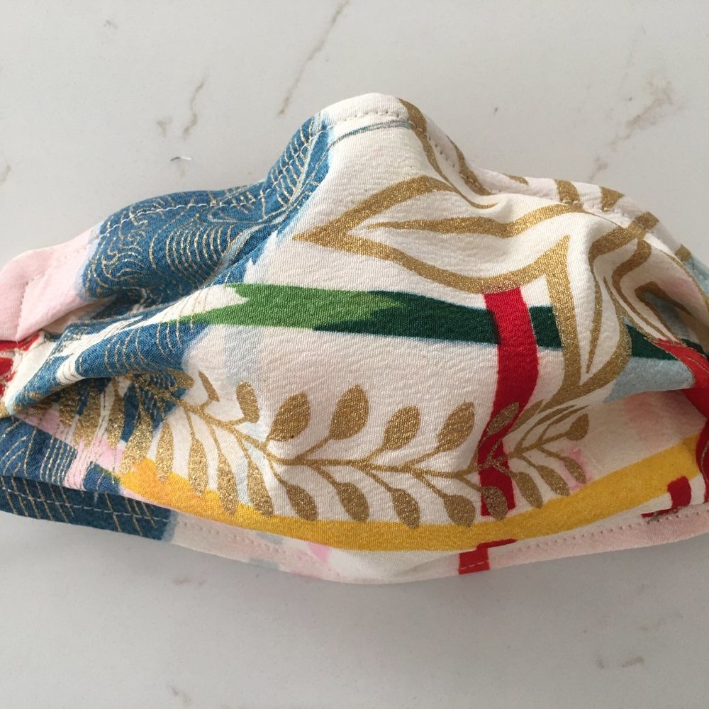 Japanese Garden Kimono Silk Mask 2